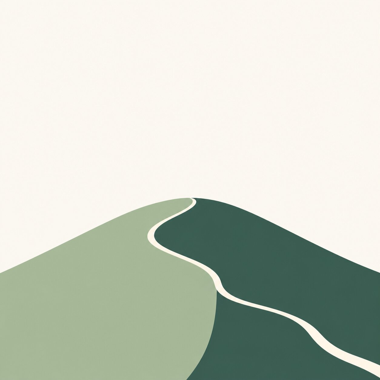Sunlit and shaded sides of a hill